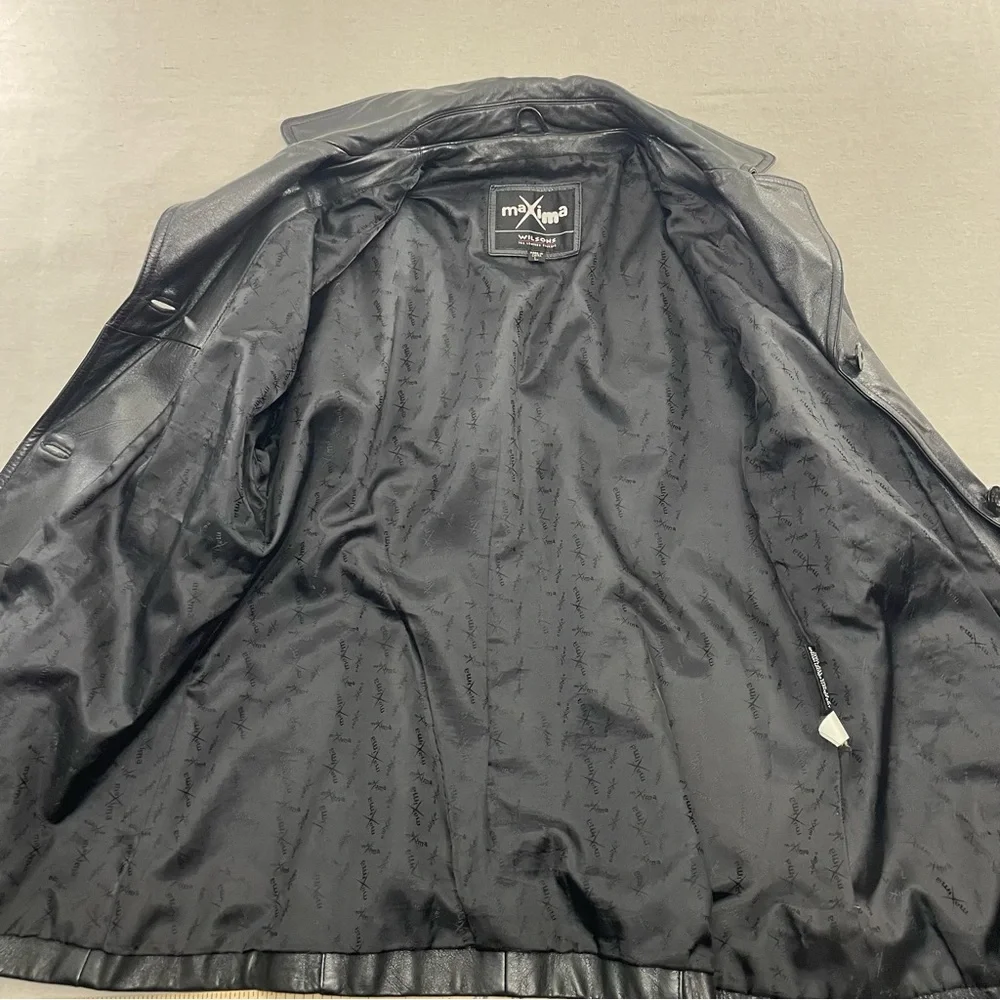 Wilsons Leather Maxima Women’s Black Leather Jacket Blazer Coat Size Large - Picture 5 of 11